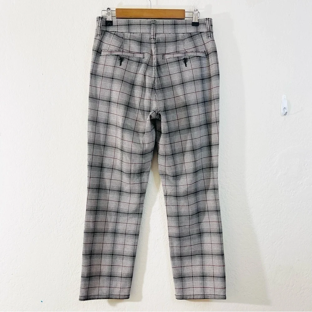 American Eagle Stretch Super High Rise Skinny Trousers 6 Black/White Pockets